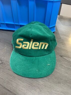 Salem Corduroy Snapback Hat - Green & Yellow